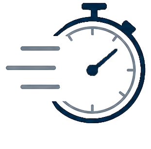 icon for fast and reliable service for a roofing company